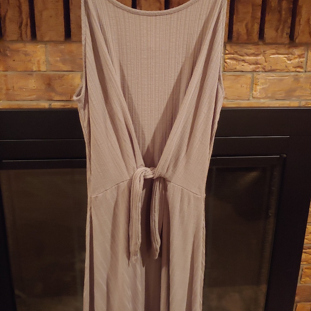 Women's taupe swing dress